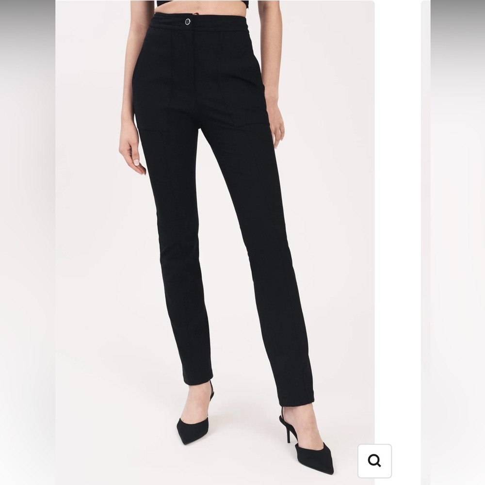 Noor Crosby Twill Seam Pant in Black